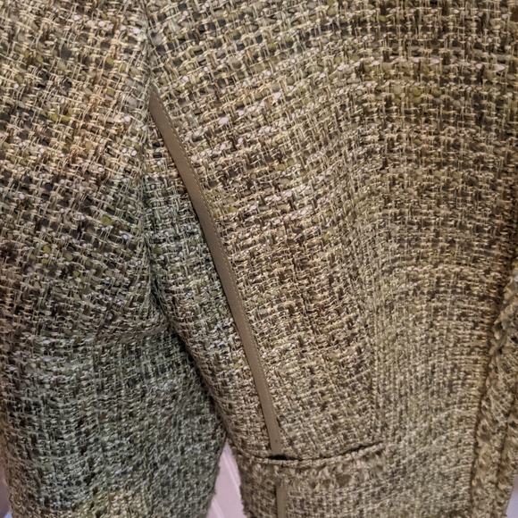 Green Talbots Tweed Open Blazer Jacket 14 - Picture 5 of 6